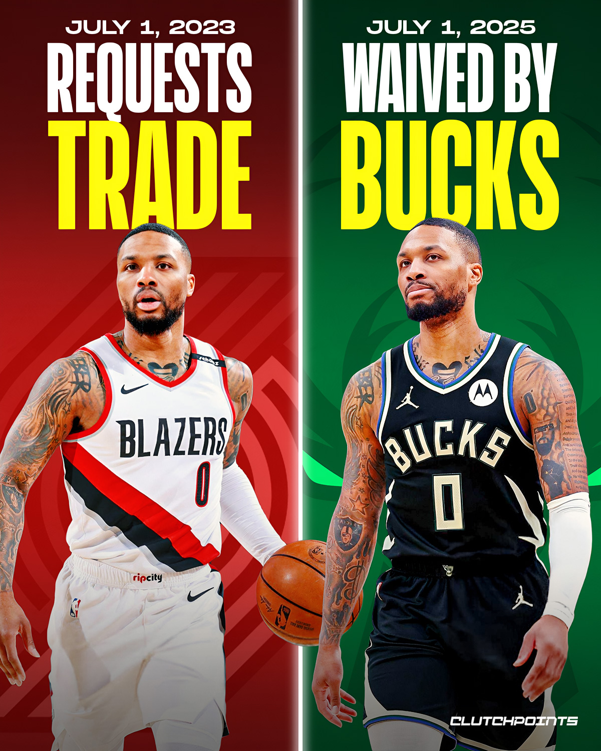 kaiyun.com-美记爆料利拉德对被裁感到高兴，他正考虑不行使球员选项离开雄鹿