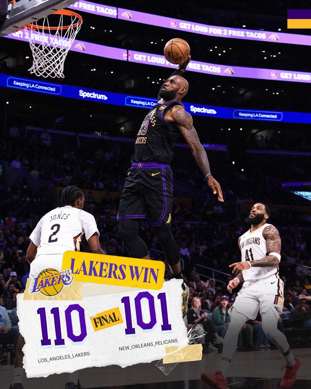 开云体育网址-湖人胜鹈鹕取3连胜！看到锡安逐渐平庸，才懂詹姆斯真的被低估了